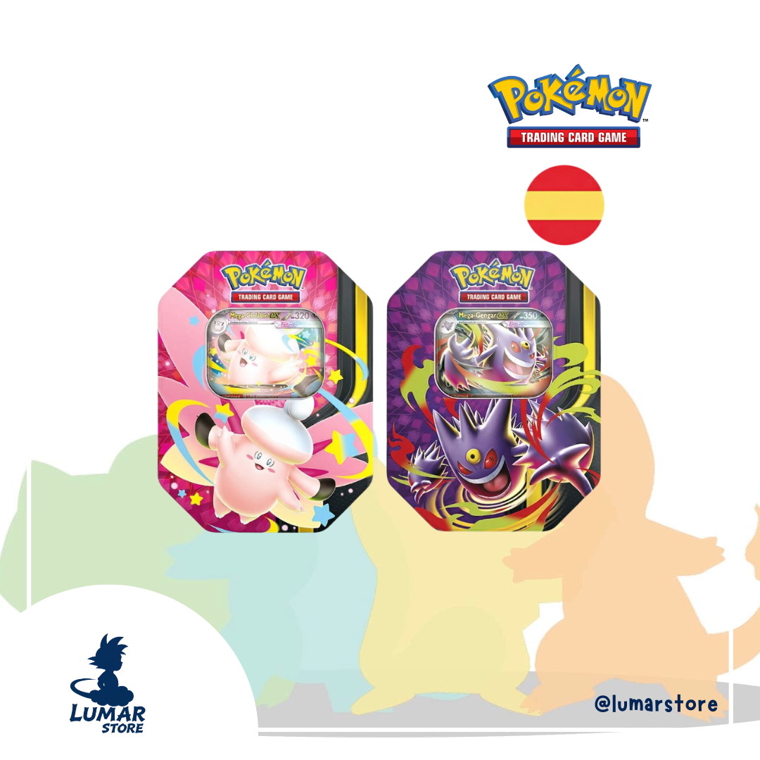 Pokémon TCG: Lata Summer ex Tin 2026 - Mega Gengar / Mega Clefable (Español)