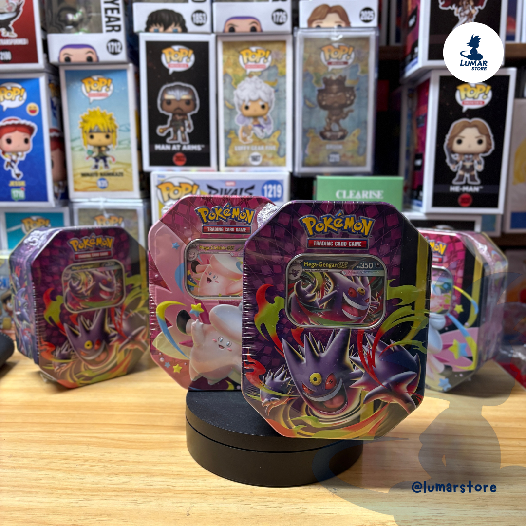 Pokémon TCG: Lata Summer ex Tin 2026 - Mega Gengar / Mega Clefable (Español)