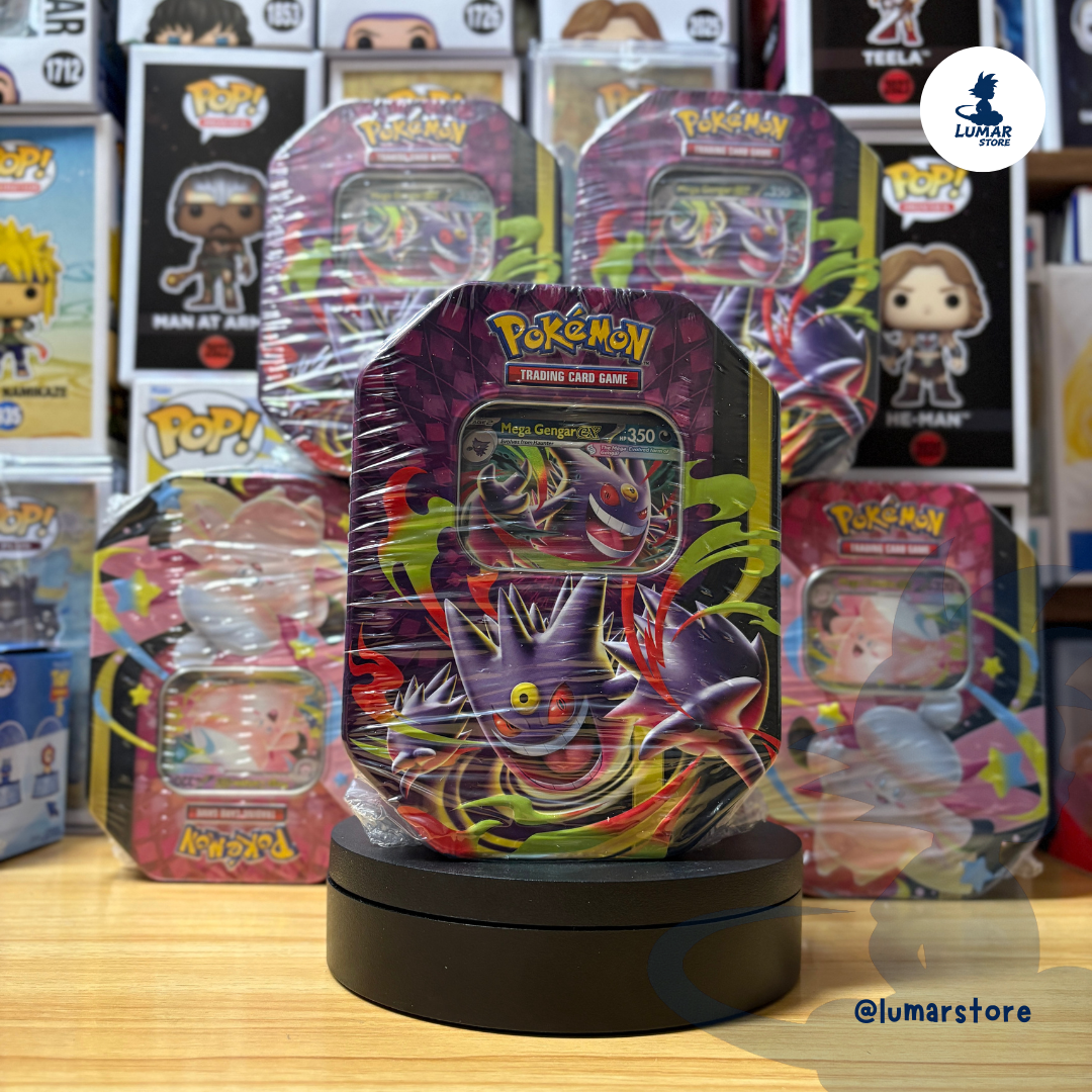 Pokémon TCG: Lata Summer ex Tin 2026 - Mega Gengar / Mega Clefable (Inglés)