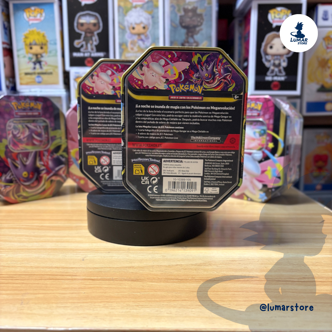 Pokémon TCG: Lata Summer ex Tin 2026 - Mega Gengar / Mega Clefable (Español)