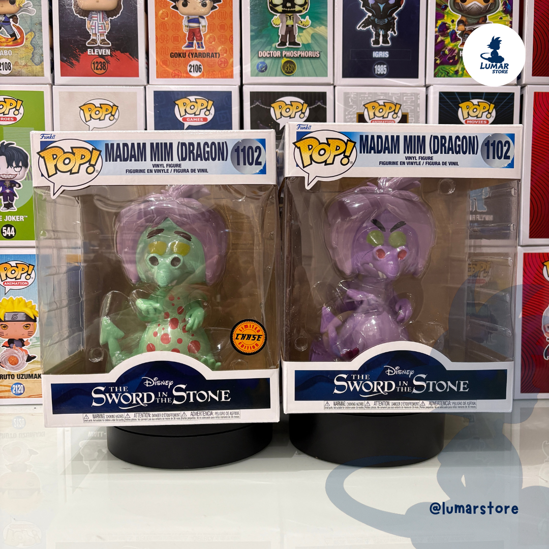 BUNDLE Funko Pop! 1102 - Madam Mim Dragón (Disney) | Set Regular + CHASE