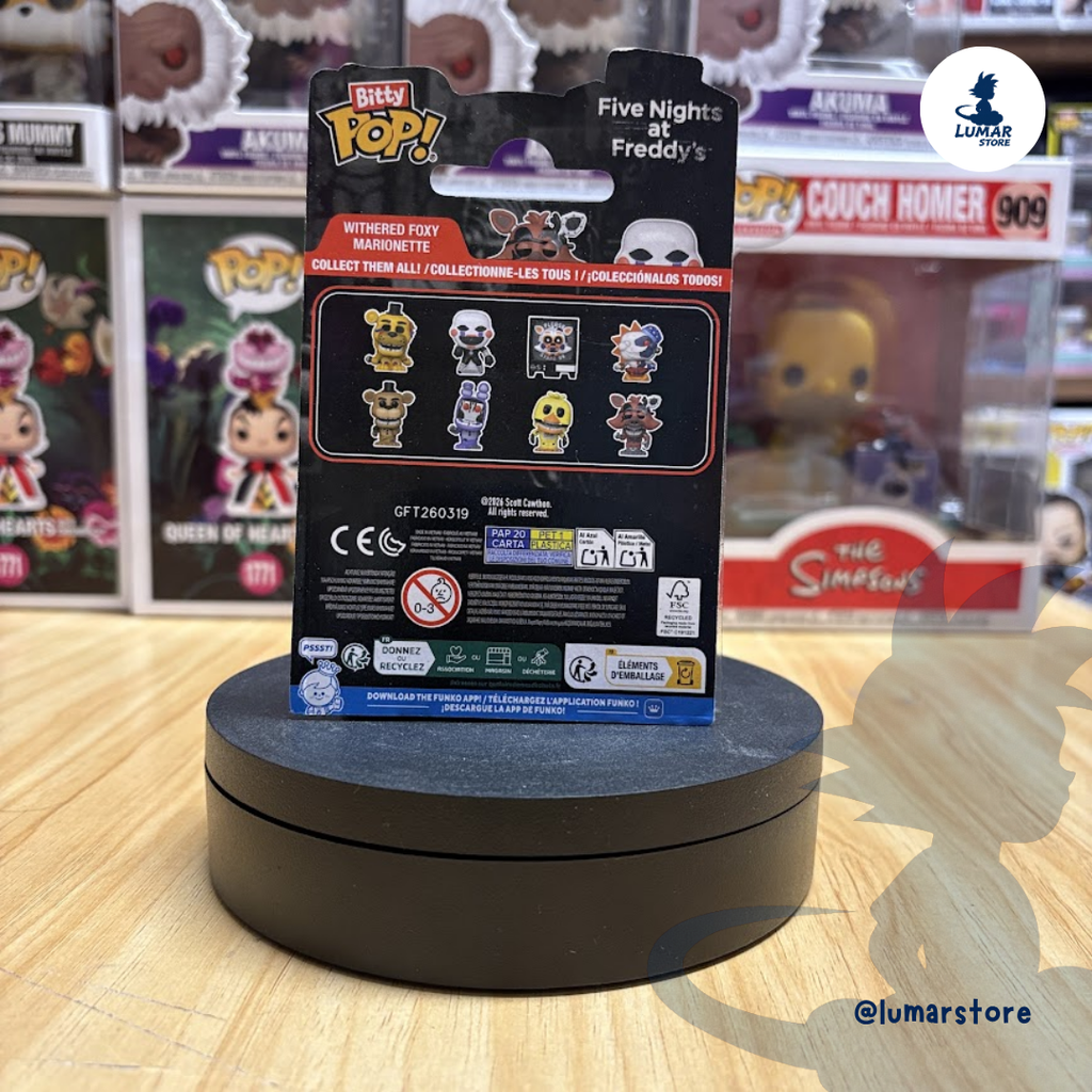 Blíster 2 Figuras Bitty POP! Five Nights at Freddy's: Withered Foxy & Marionette