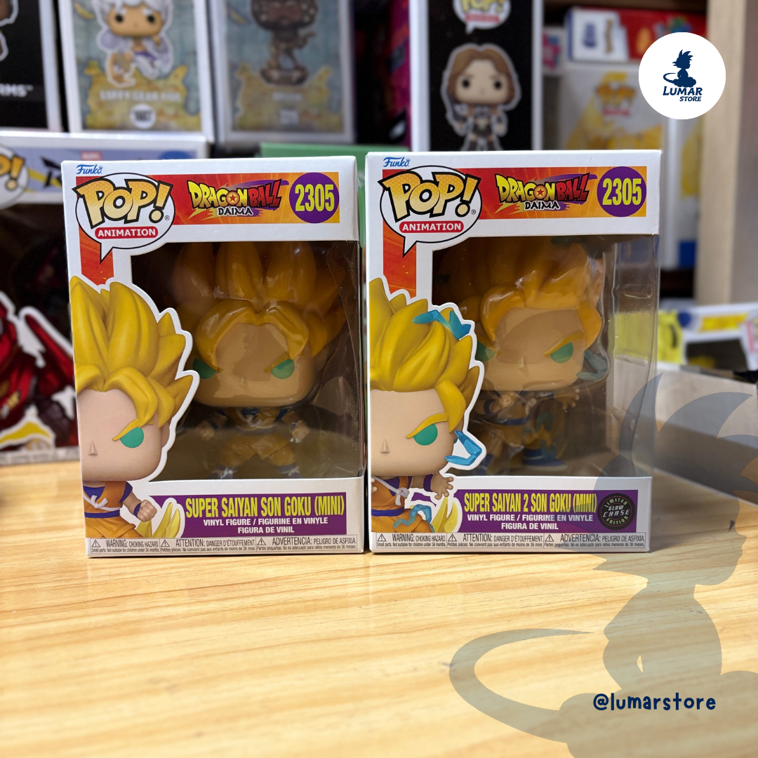 Bundle Funko Pop! Animation: Dragon Ball Daima - Super Saiyan Son Goku (Mini) (2305) | Regular + Glow Chase