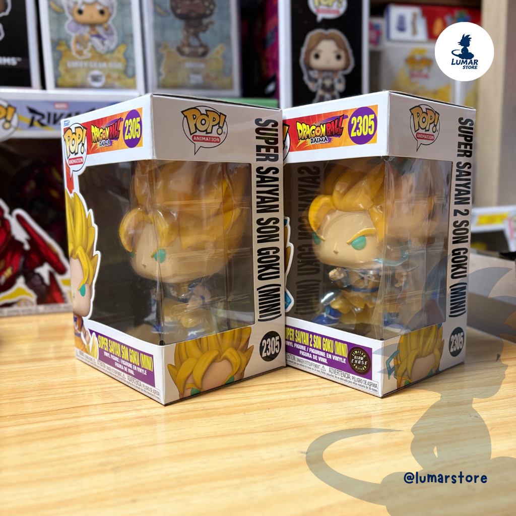 Bundle Funko Pop! Animation: Dragon Ball Daima - Super Saiyan Son Goku (Mini) (2305) | Regular + Glow Chase
