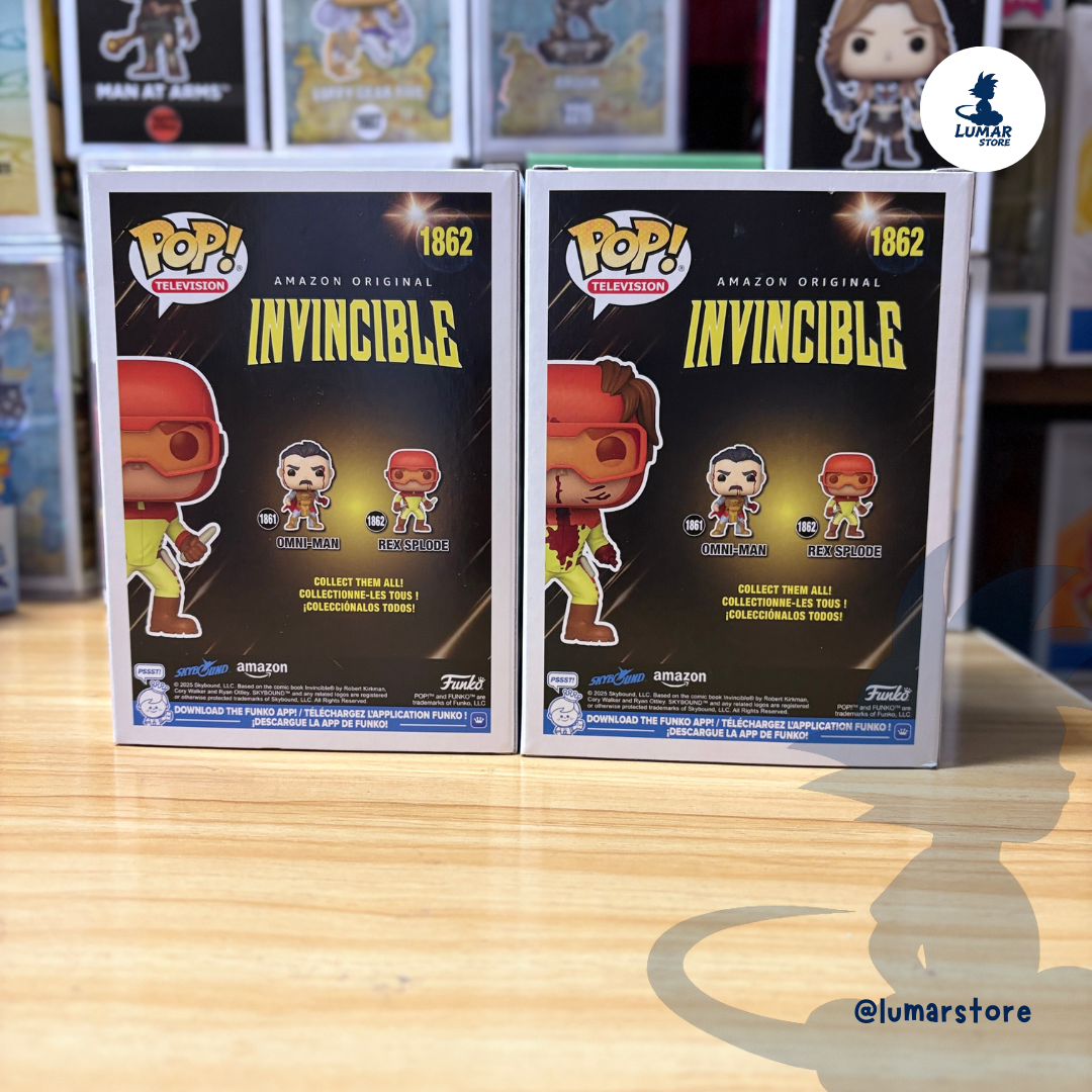 Bundle Funko Pop! Television: Invincible - Rex Splode (1862) [Regular + Chase]