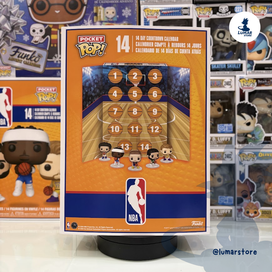 Calendario de Cuenta Atrás Funko Pocket Pop! NBA: 14 Días / 14 Figuras