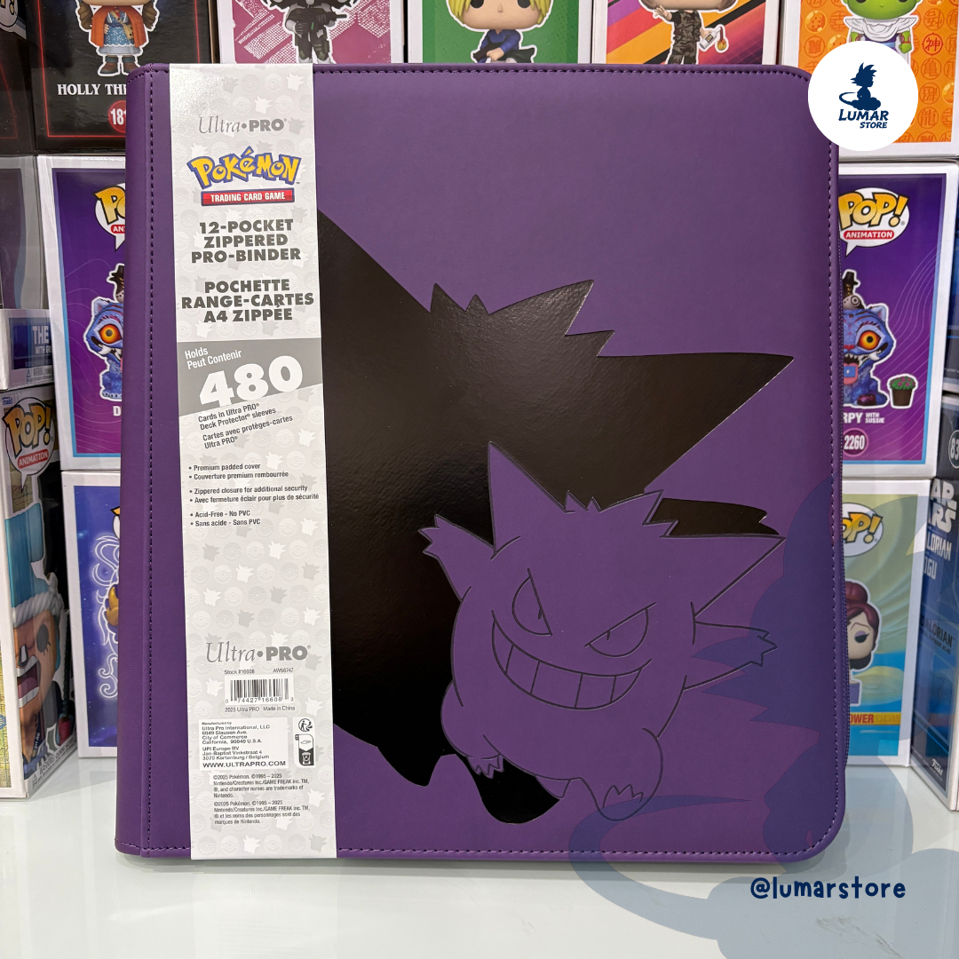 Carpeta PRO-Binder Elite 12-Pocket: Pokémon - Gengar con Cremallera | Ultra Pro