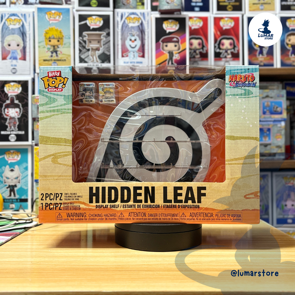 Expositor Funko Bitty Pop! Naruto Shippuden: Hidden Leaf Display Shelf (Incluye 2 Figuras Exclusivas)