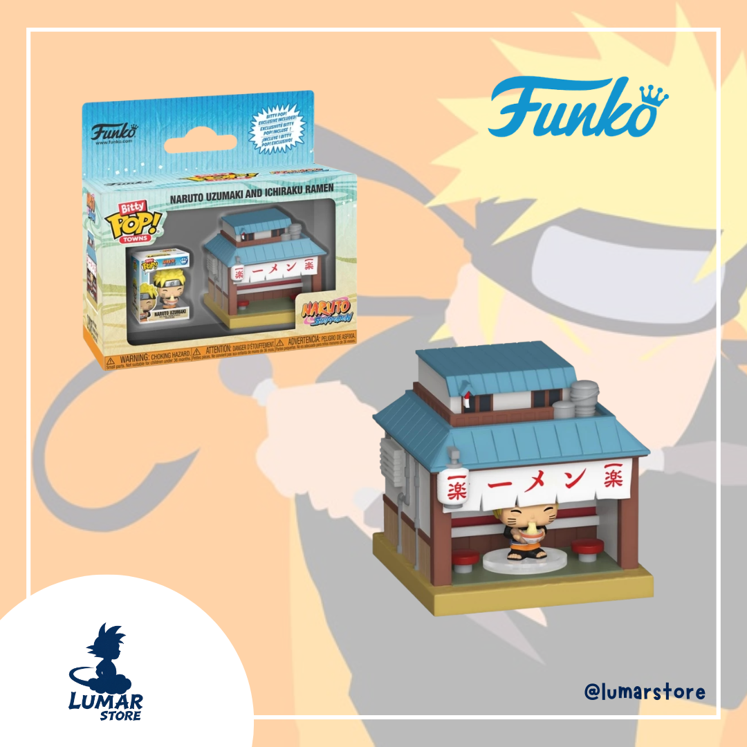 FUNKO Bitty POP! Town - Naruto Uzumaki con Ichiraku Ramen | Naruto Shippuden