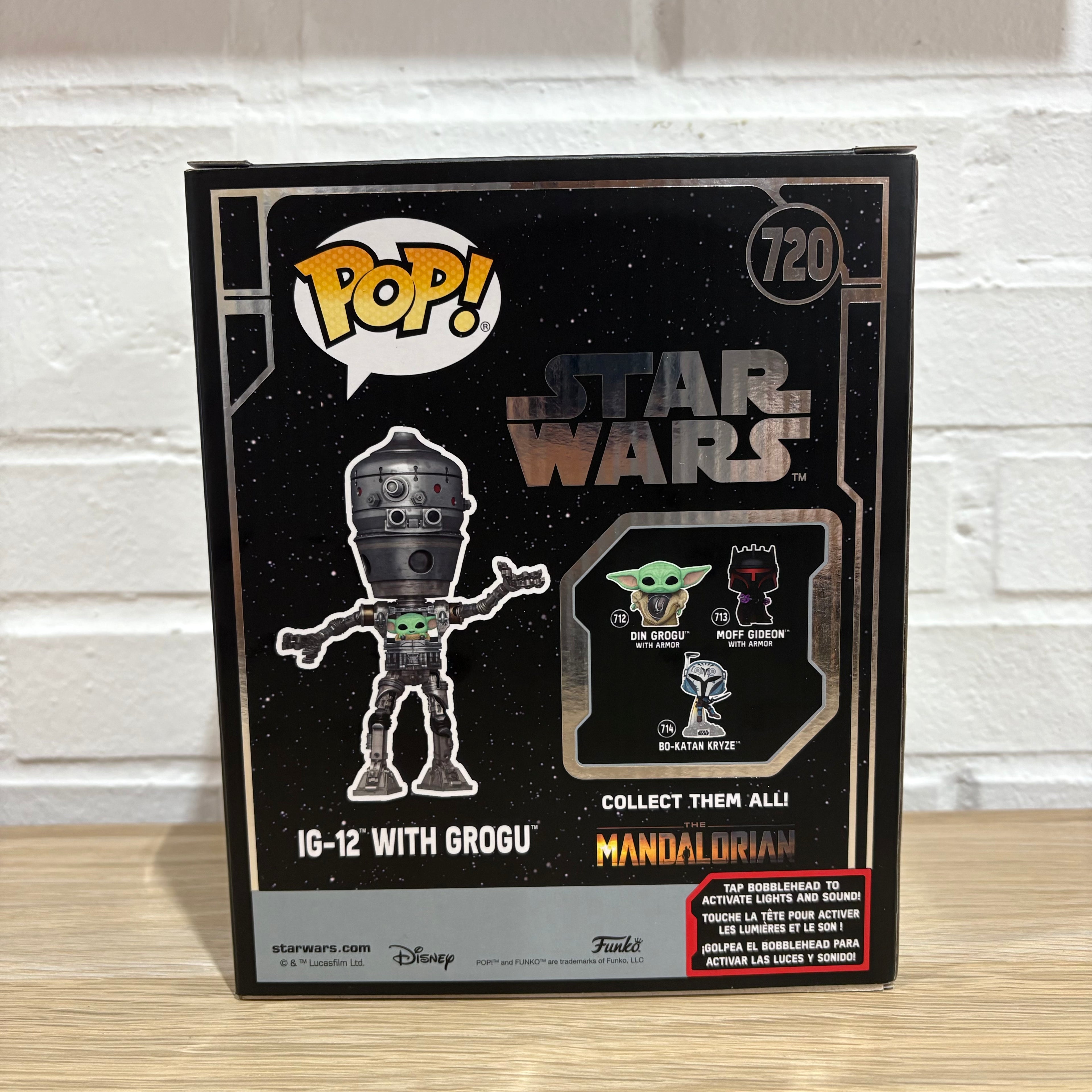 Funko Pop! 720 IG-12 with Grogu (Lights & Sounds)