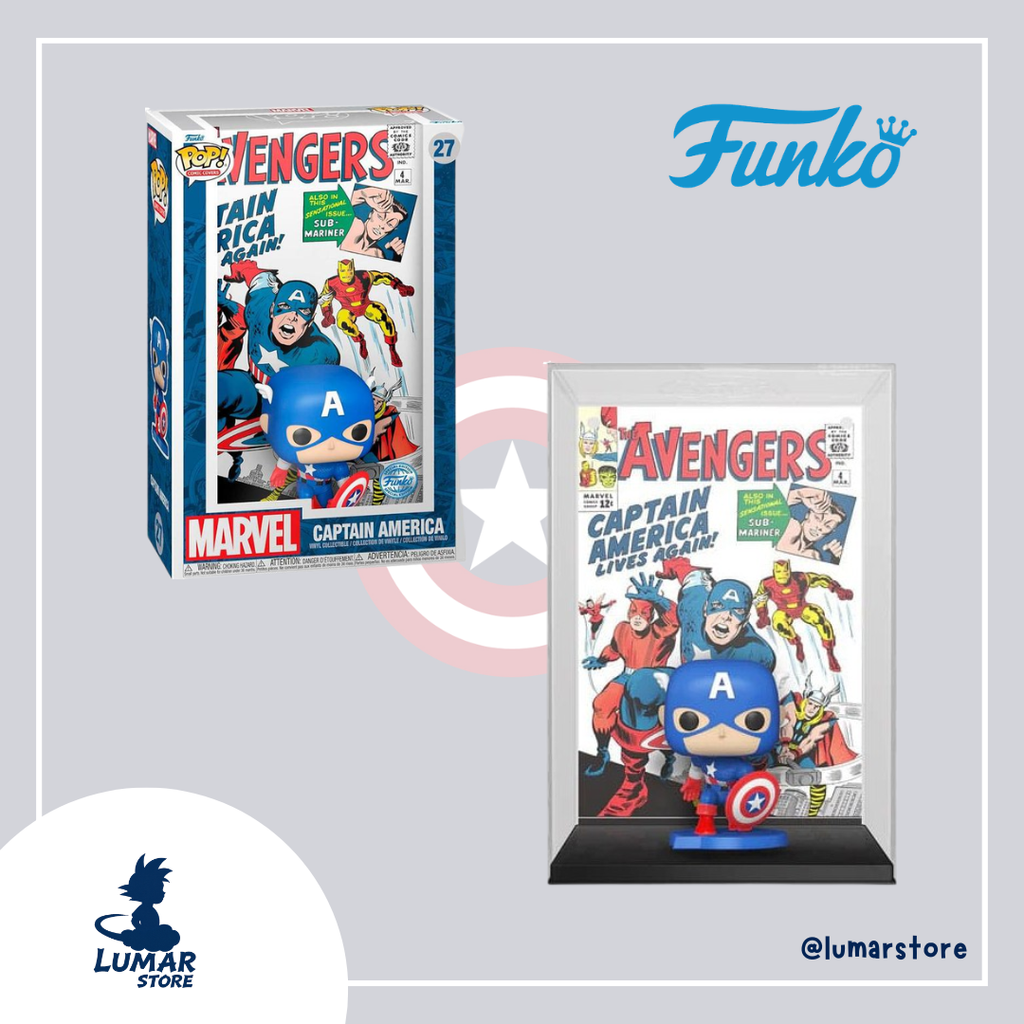 FUNKO POP! Comic Cover 27 - Captain America (Marvel) | The Avengers #4