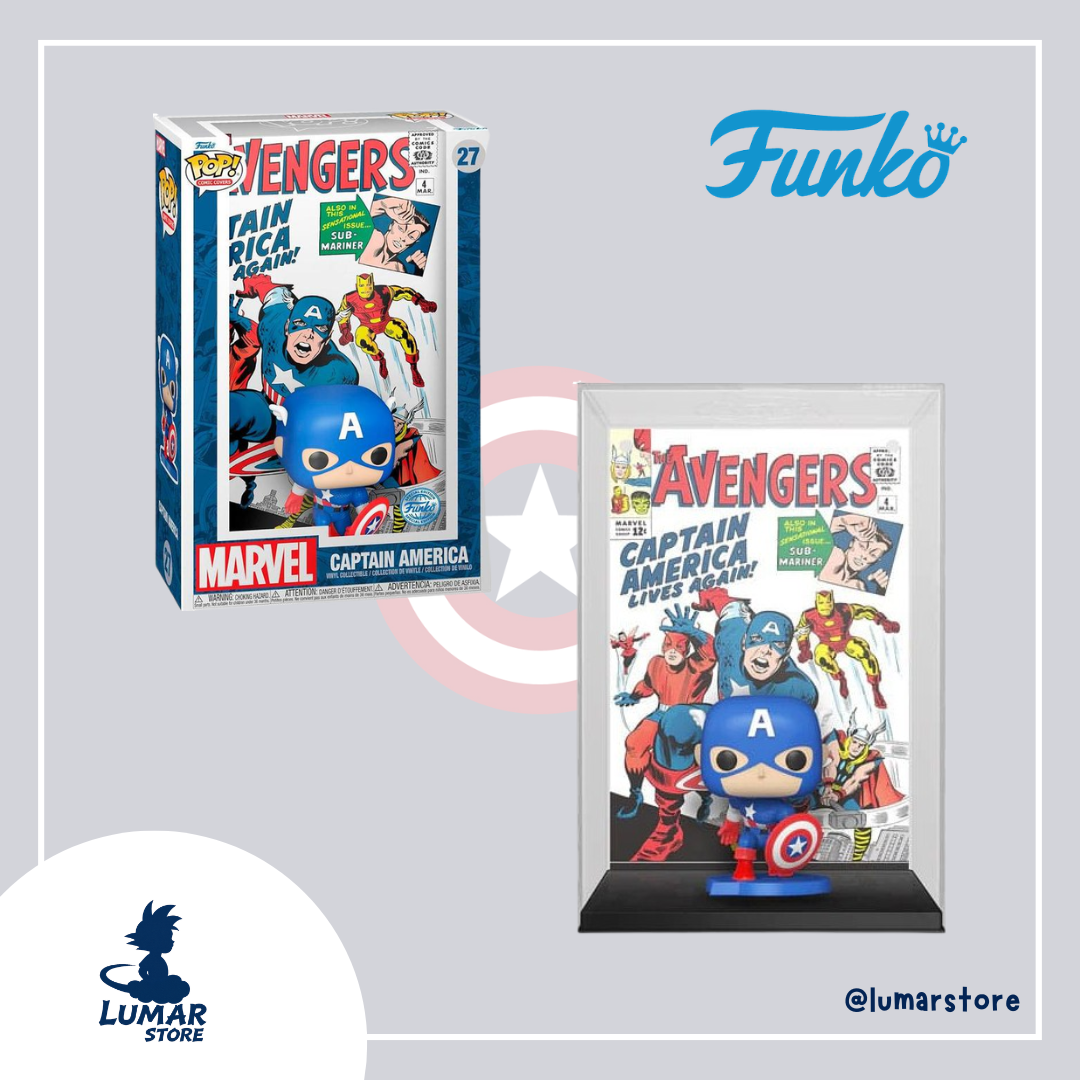 FUNKO POP! Comic Cover 27 - Captain America (Marvel) | The Avengers #4