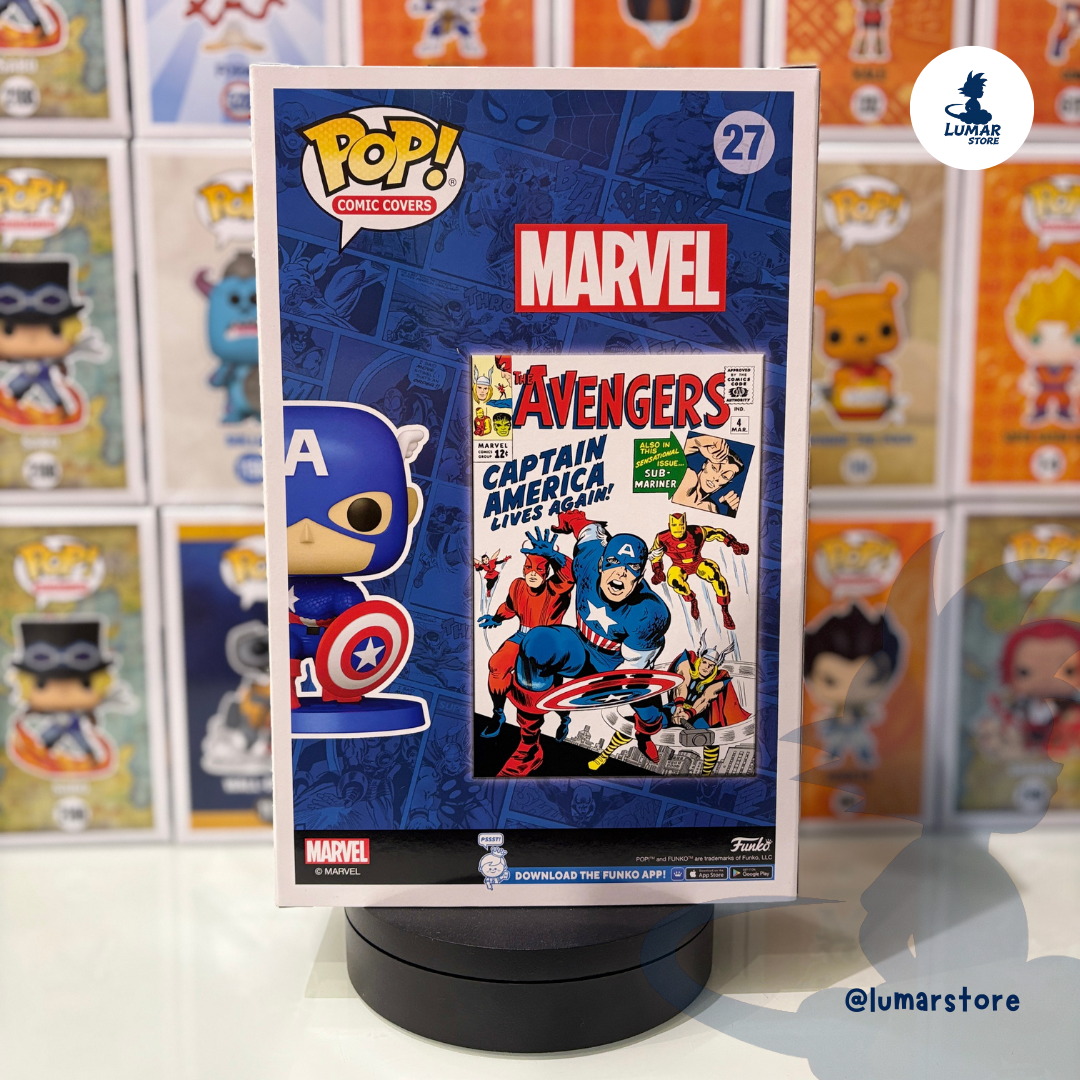 FUNKO POP! Comic Cover 27 - Captain America (Marvel) | The Avengers #4