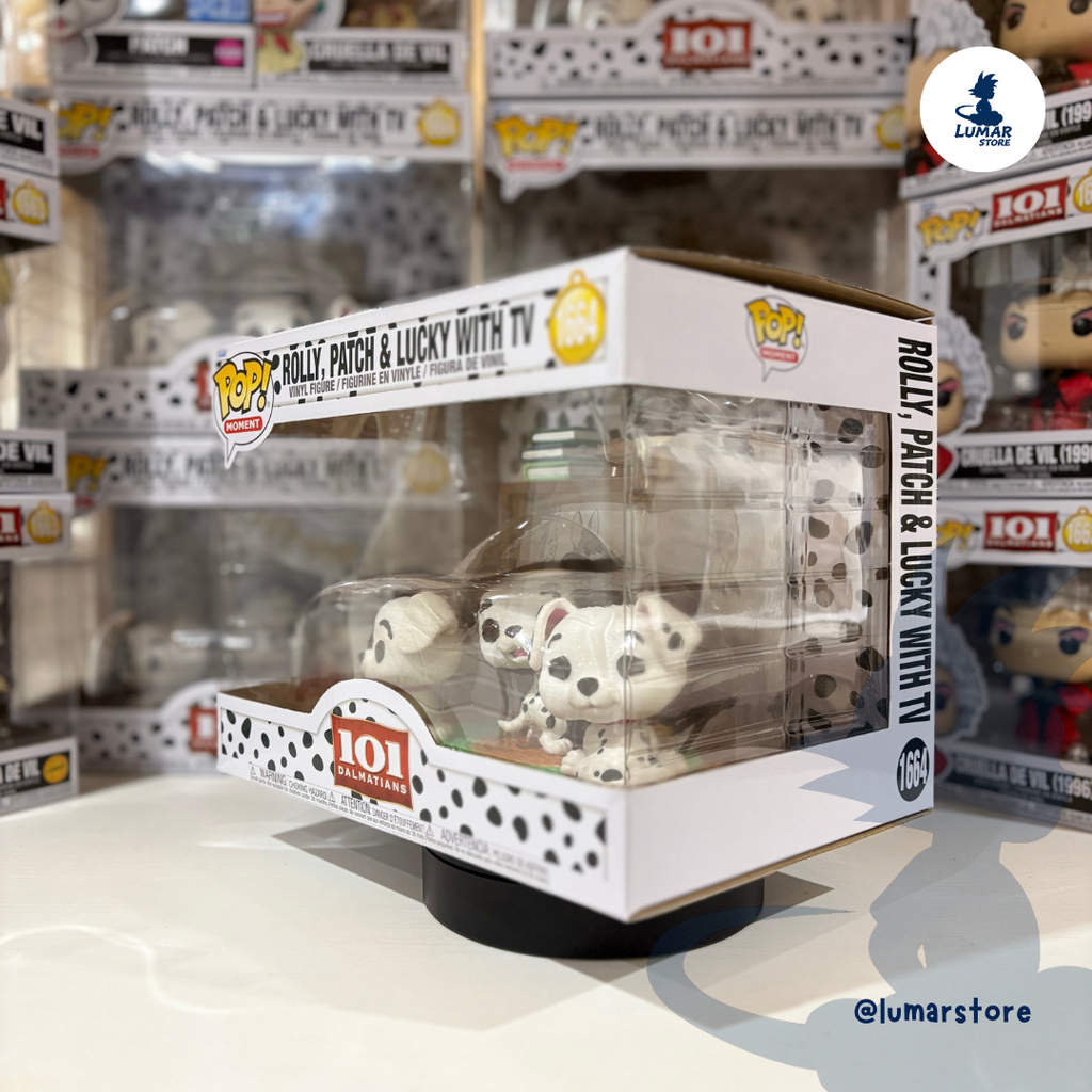 FUNKO POP! Moment 1664 - Rolly, Patch & Lucky with TV (101 Dálmatas) | Disney
