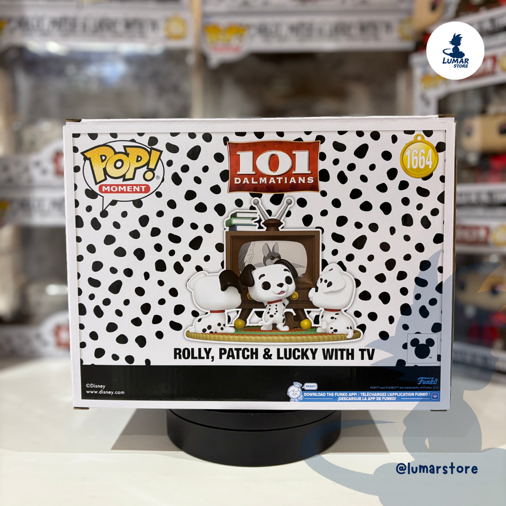 FUNKO POP! Moment 1664 - Rolly, Patch & Lucky with TV (101 Dálmatas) | Disney