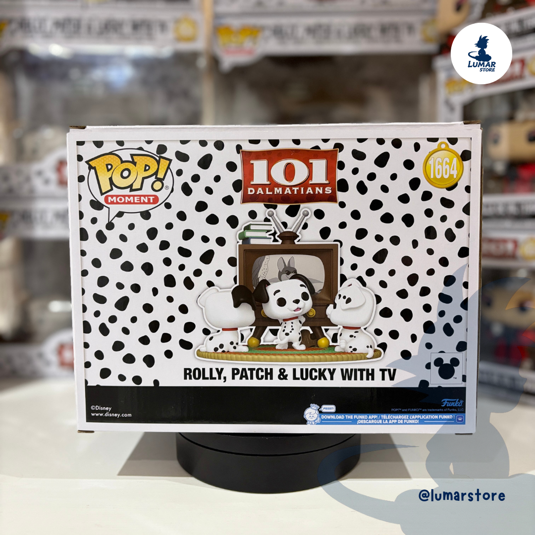 FUNKO POP! Moment 1664 - Rolly, Patch & Lucky with TV (101 Dálmatas) | Disney