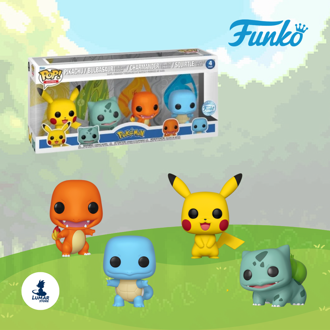 Funko Pop! Pokémon Starters 4-Pack (Pokemon)