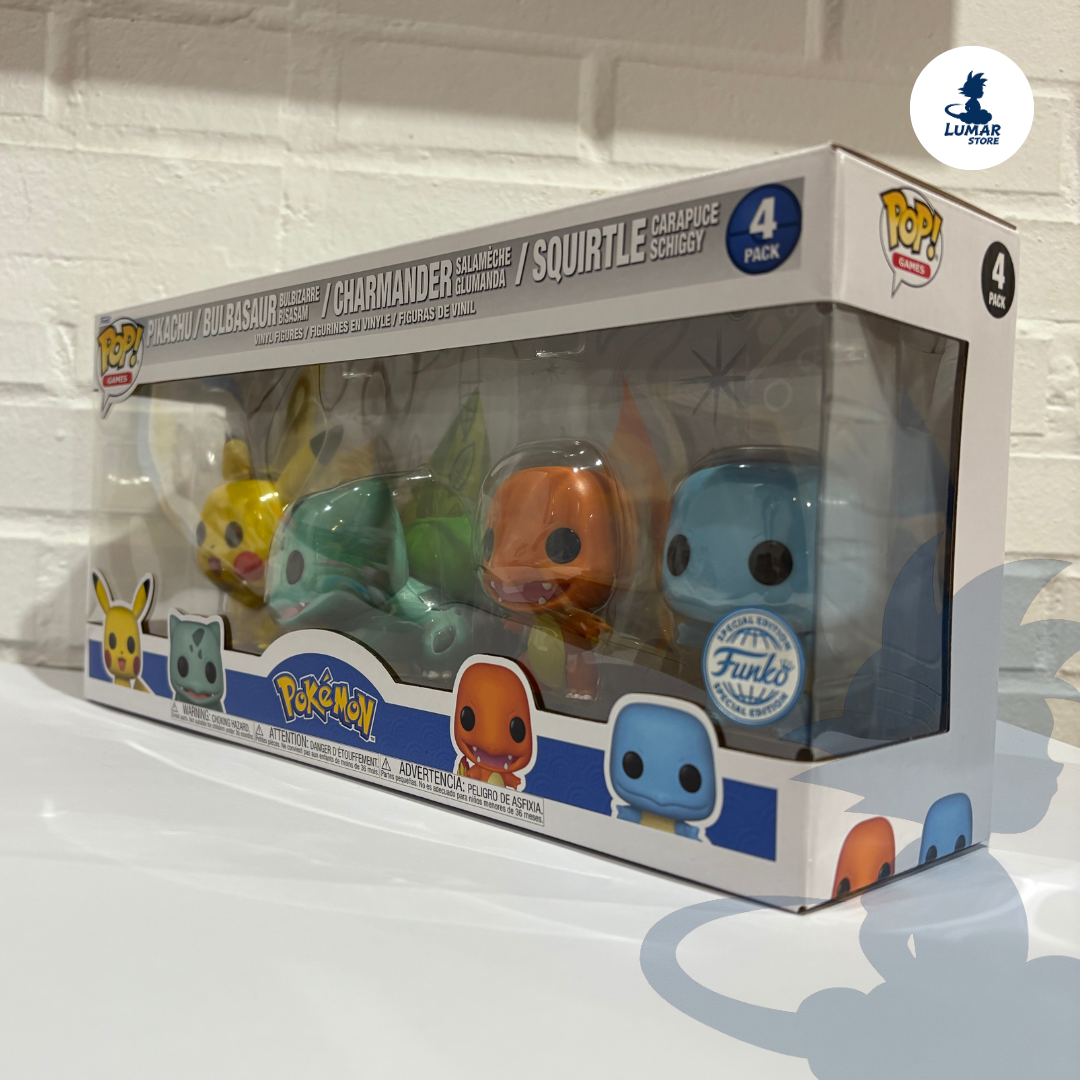 Funko Pop! Pokémon Starters 4-Pack (Pokemon)