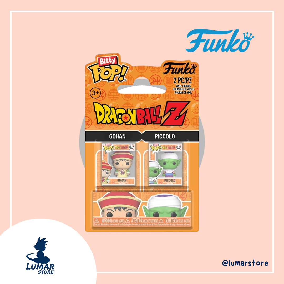Funko Bitty POP! Animation 2-Pack Dragon Ball Z – Gohan & Piccolo Micro Figures (2.5cm)