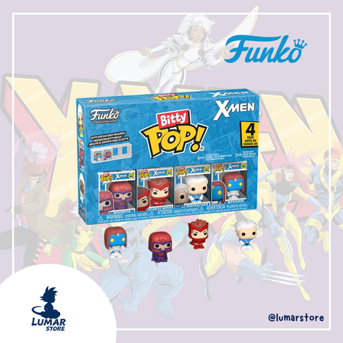 Funko Bitty POP! Marvel: X-Men - Pack de 4 (Magneto, Scarlet Witch, Quicksilver & Mystique)