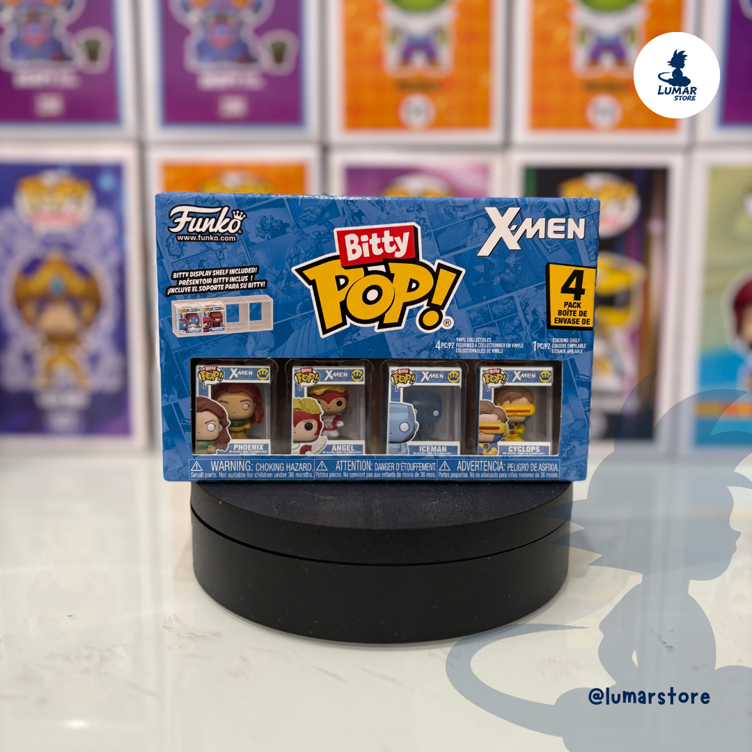 Funko Bitty POP! Marvel: X-Men - Pack de 4 (Phoenix, Angel, Iceman & Cyclops)