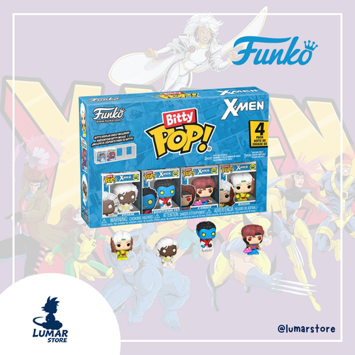 Funko Bitty POP! Marvel: X-Men - Pack de 4 (Rogue, Nightcrawler, Gambit & Storm)