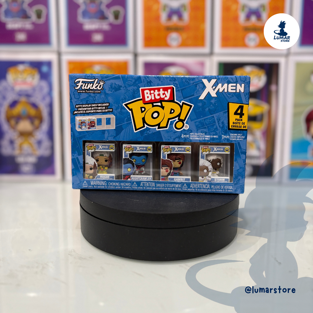 Funko Bitty POP! Marvel: X-Men - Pack de 4 (Rogue, Nightcrawler, Gambit & Storm)