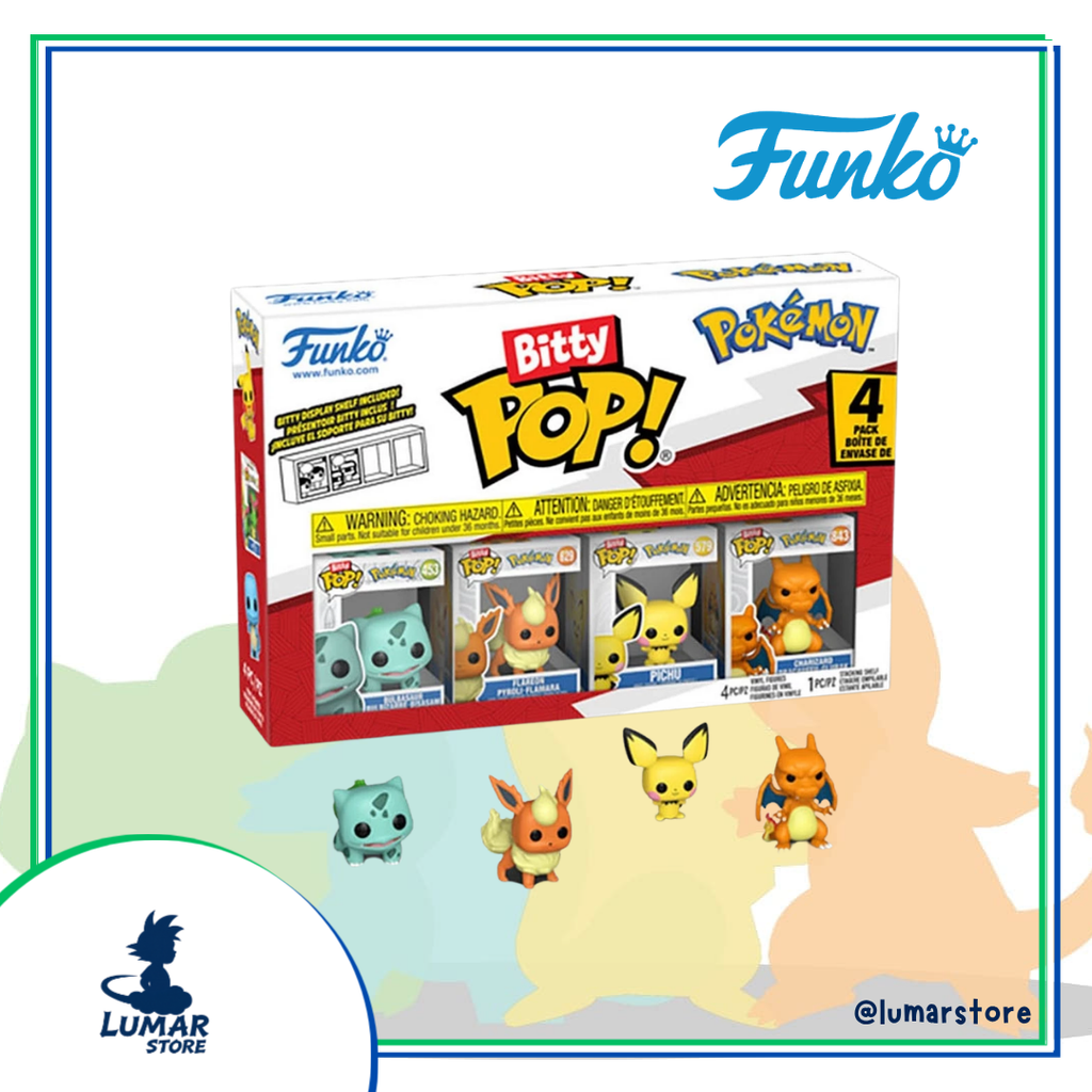 Funko Bitty POP! Pokemon 4-Pack Series 3 (Bulbasaur, Flareon, Pichu, Charizard)