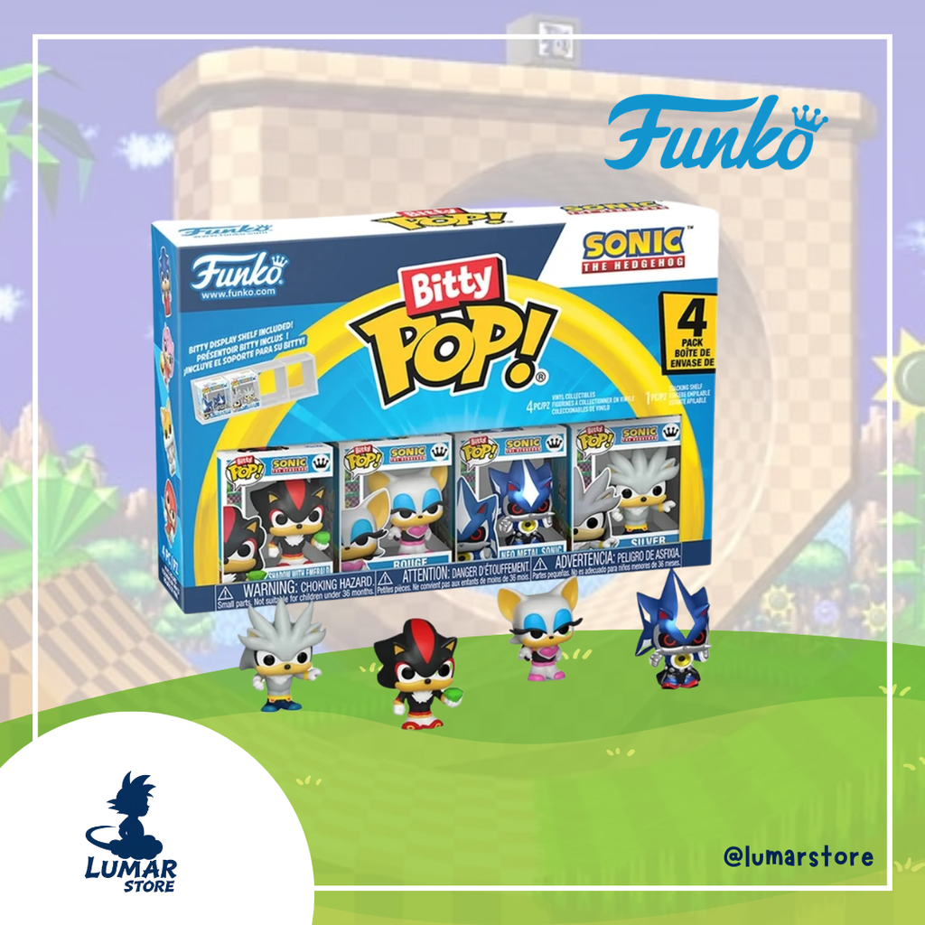 Funko Bitty Pop! 4-Pack: Sonic the Hedgehog Series 1 (Silver, Shadow, Rouge, Neo Metal Sonic)