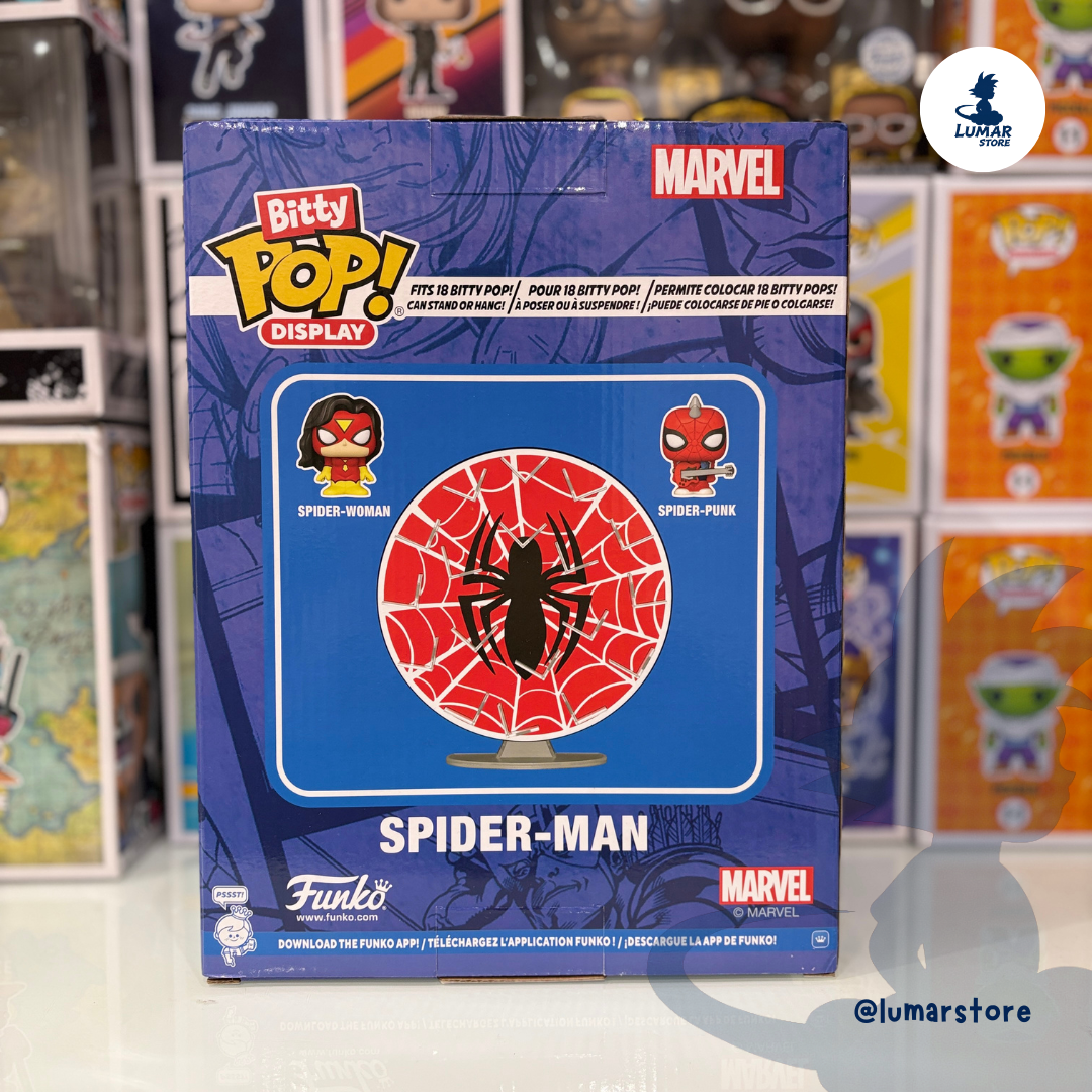 Funko Bitty Pop! Display Case: Spider-Man Marvel (Incluye 2 Figuras Exclusivas)
