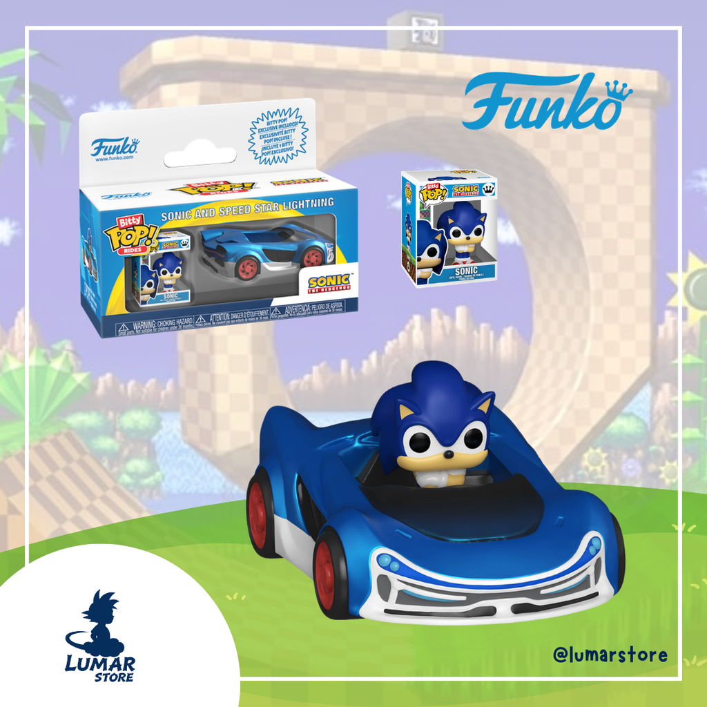 Funko Bitty Pop! Rides: Sonic the Hedgehog - Sonic and Speed Star Lightning (Mini Figure)