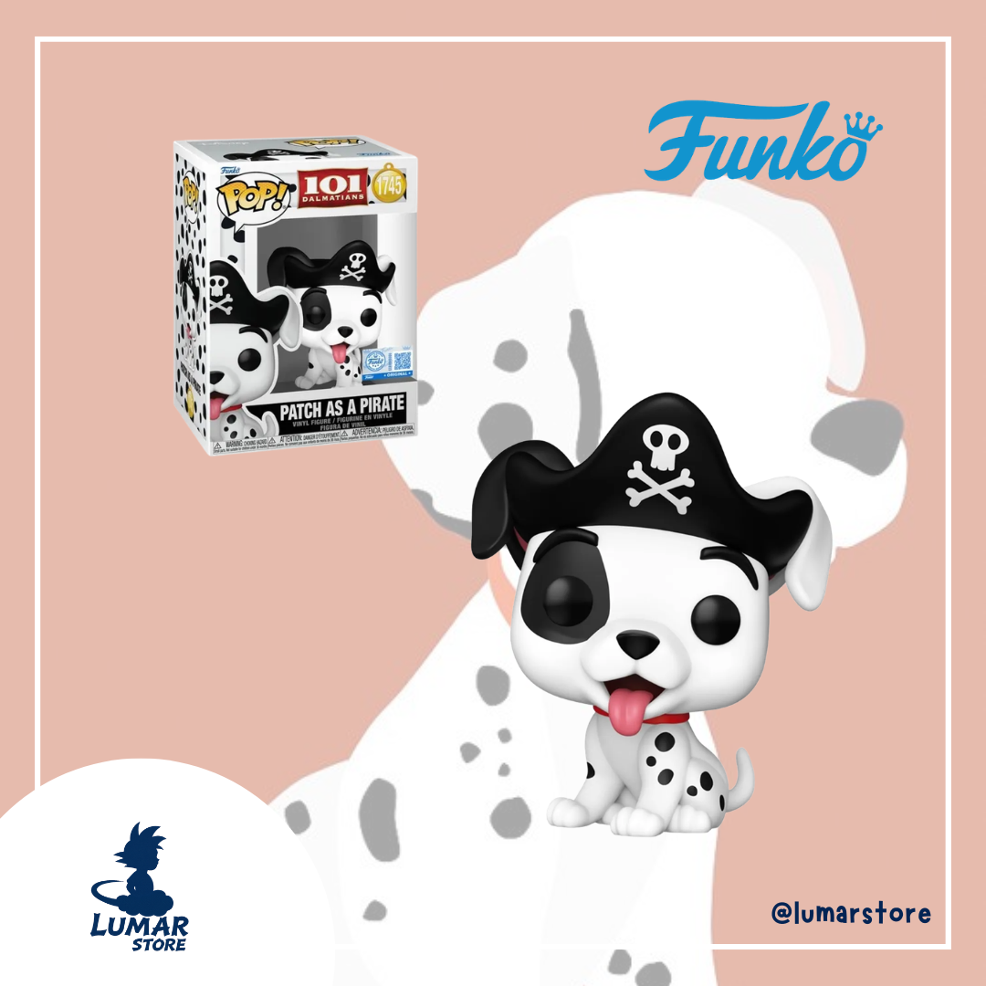 Funko POP! 1745 - Patch as a Pirate | Disney: 101 Dálmatas