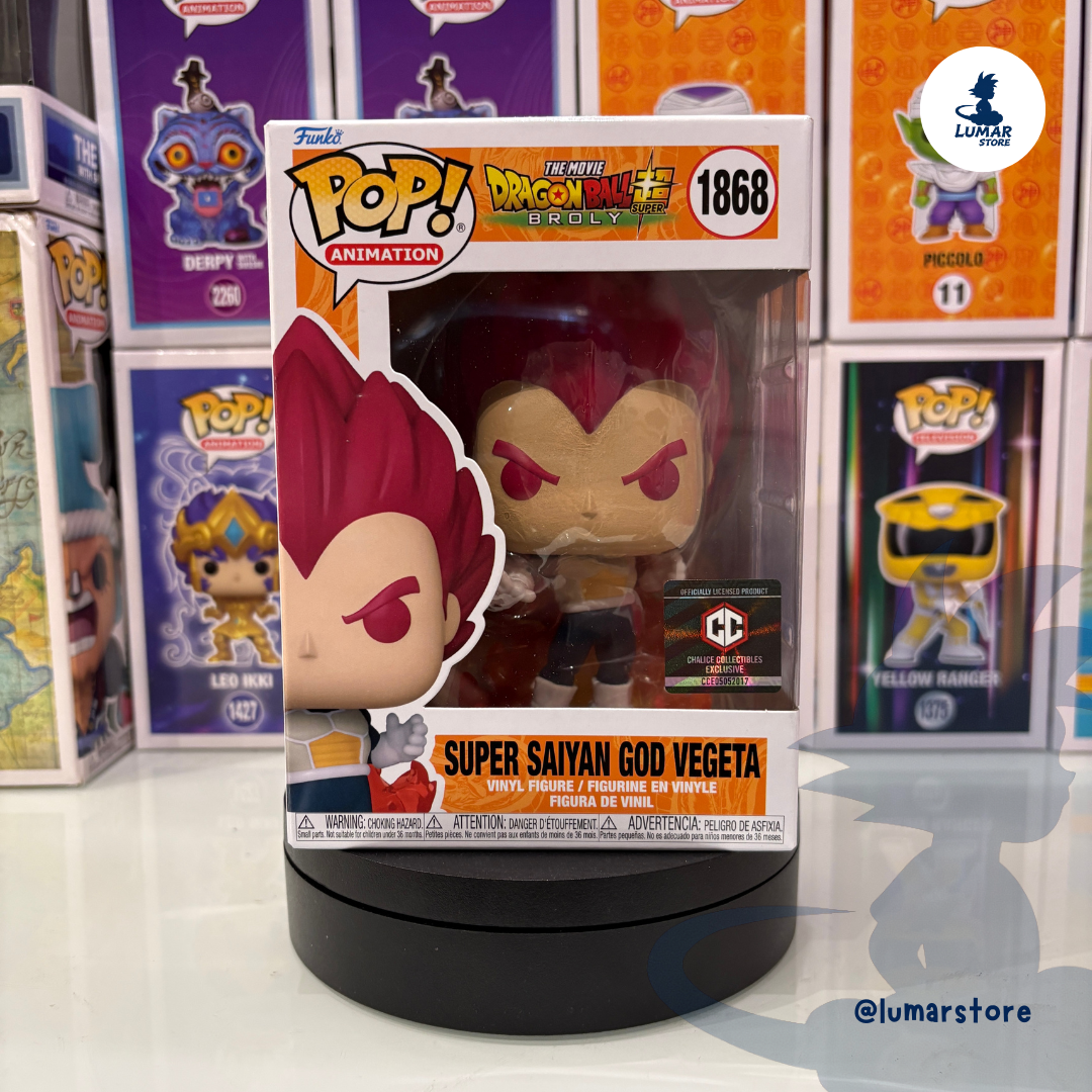 Funko POP! Animation 1868 Super Saiyan God Vegeta [Chalice Collectibles Exclusive] | Dragon Ball Super