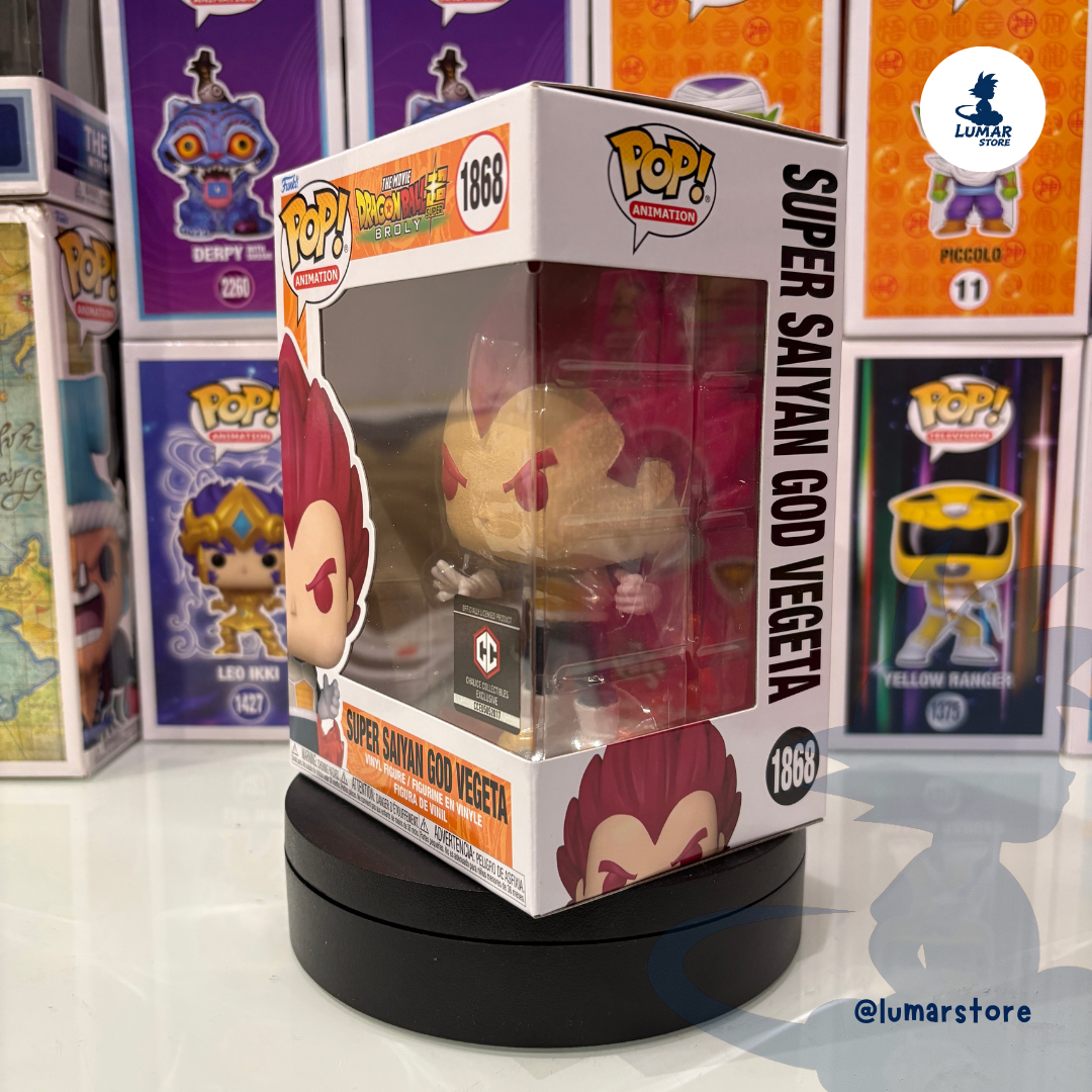Funko POP! Animation 1868 Super Saiyan God Vegeta [Chalice Collectibles Exclusive] | Dragon Ball Super