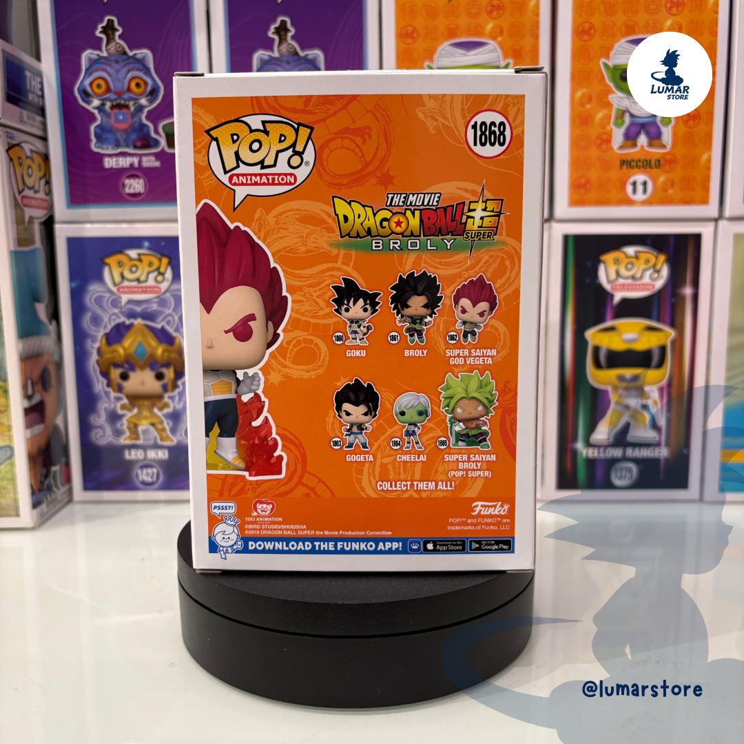 Funko POP! Animation 1868 Super Saiyan God Vegeta [Chalice Collectibles Exclusive] | Dragon Ball Super