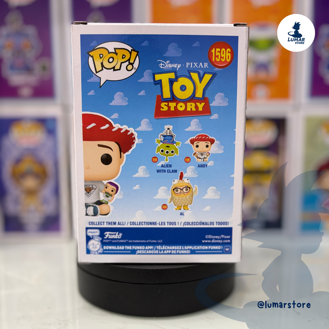 Funko POP! Disney 1596 - Andy holding Woody & Buzz | Toy Story
