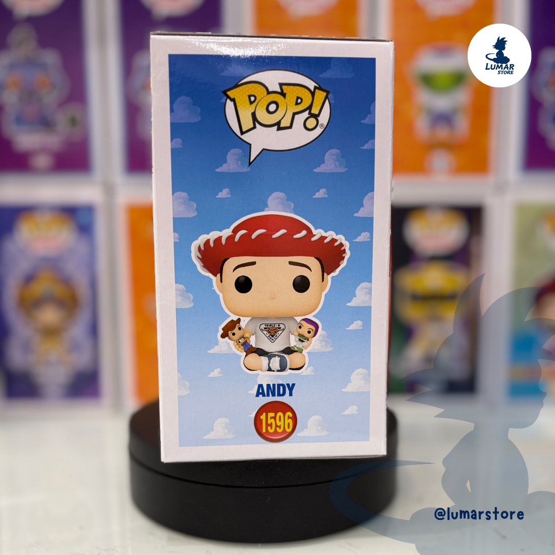 Funko POP! Disney 1596 - Andy holding Woody & Buzz | Toy Story