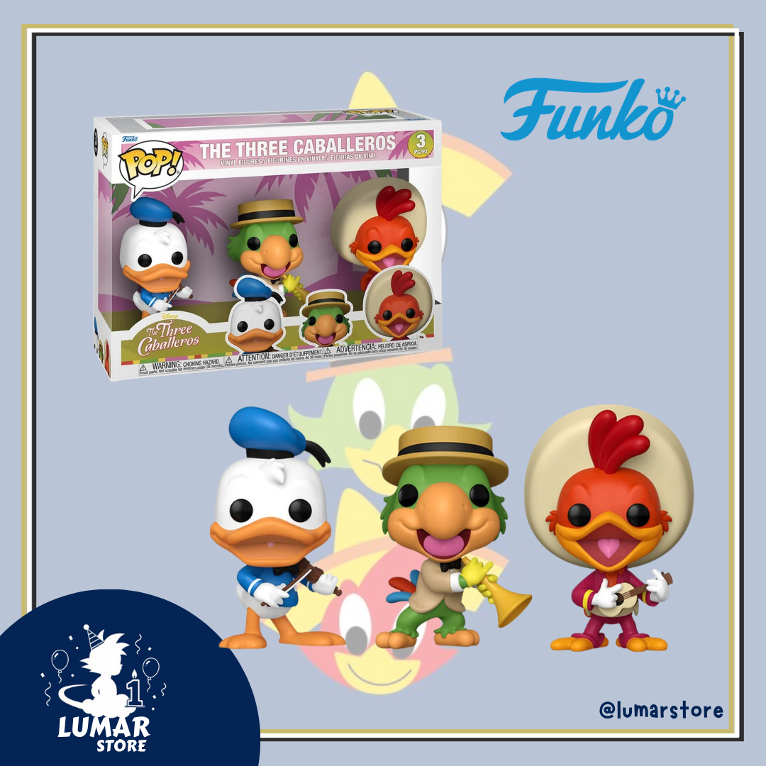 Funko POP! Disney 3-Pack Los Tres Caballeros (Donald, José Carioca, Panchito)
