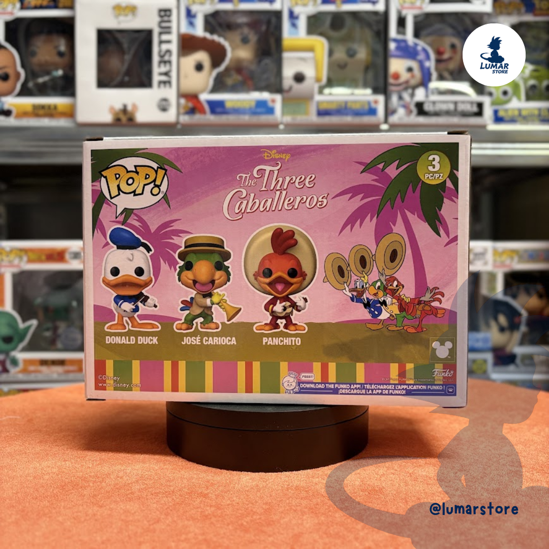 Funko POP! Disney 3-Pack Los Tres Caballeros (Donald, José Carioca, Panchito)