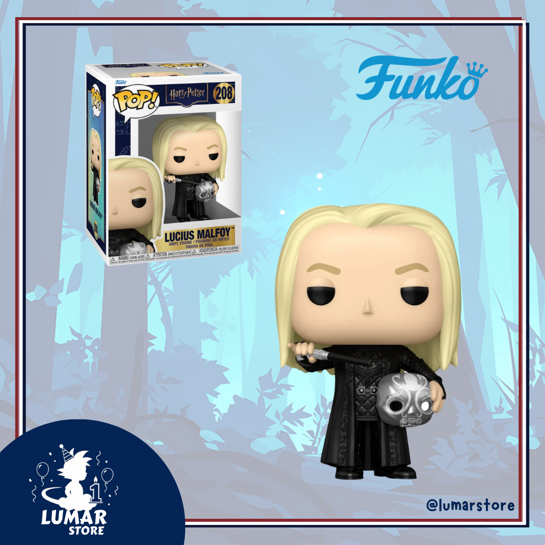 Funko POP! Harry Potter #208 – Lucius Malfoy con Máscara de Mortífago 9cm