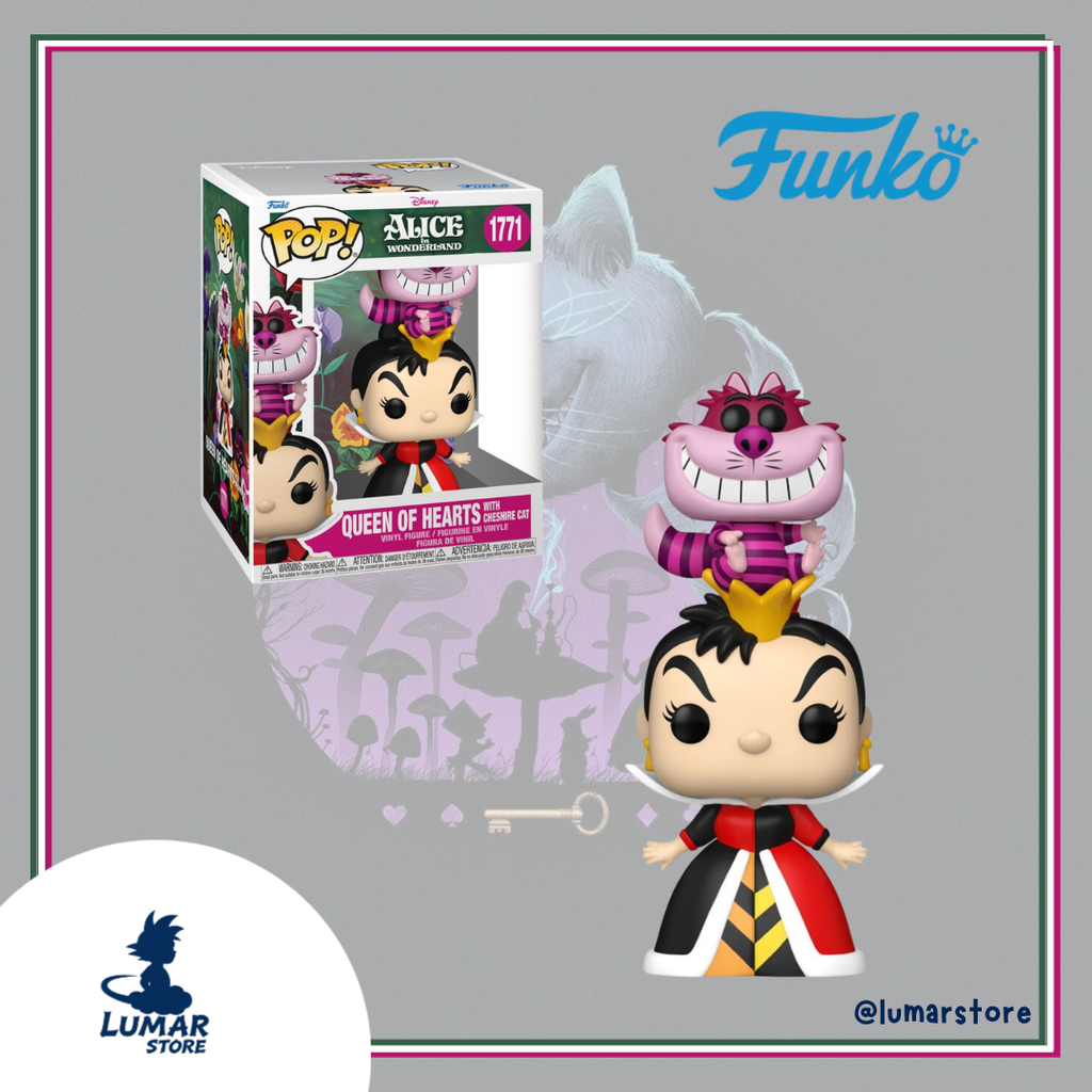 Funko POP! Premium Disney #1771: Queen of Hearts with Cheshire Cat (Alicia en el País de las Maravillas)
