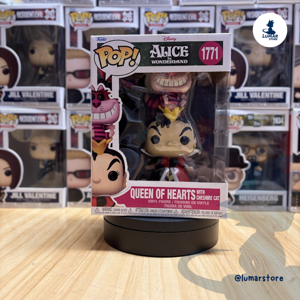 Funko POP! Premium Disney #1771: Queen of Hearts with Cheshire Cat (Alicia en el País de las Maravillas)