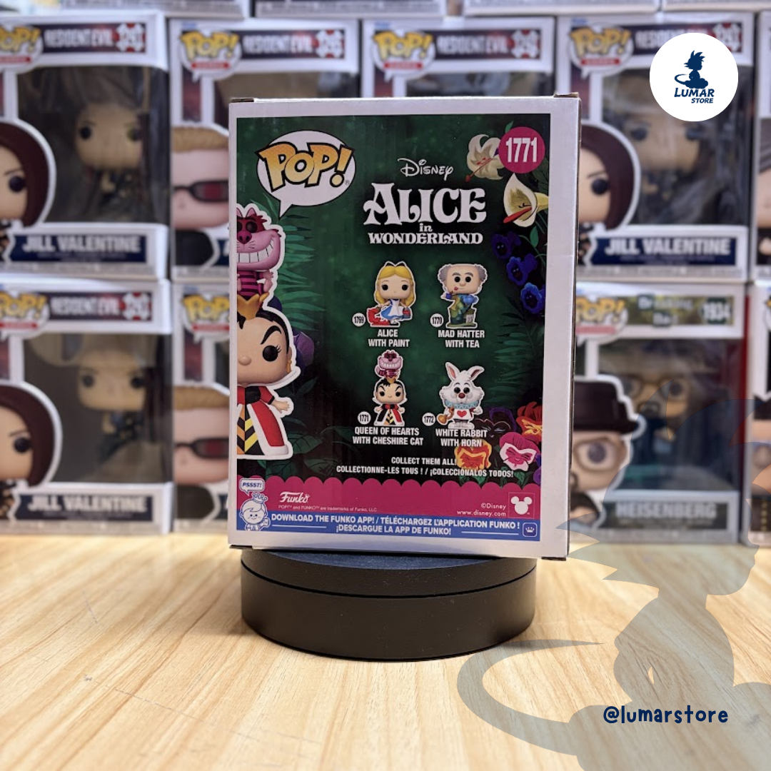 Funko POP! Premium Disney #1771: Queen of Hearts with Cheshire Cat (Alicia en el País de las Maravillas)