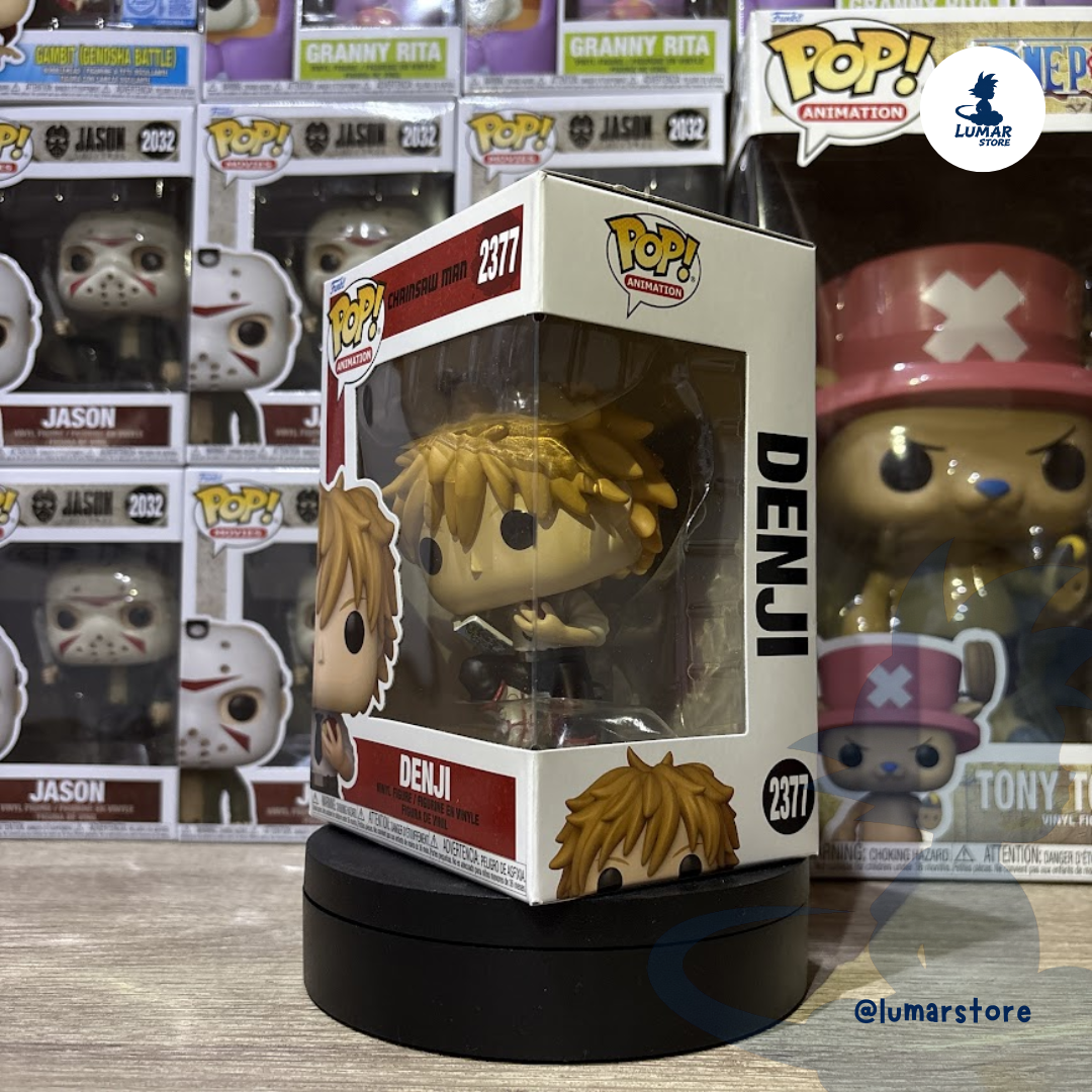 Funko Pop! Animation: Chainsaw Man #2377 Denji on Stool with Manga