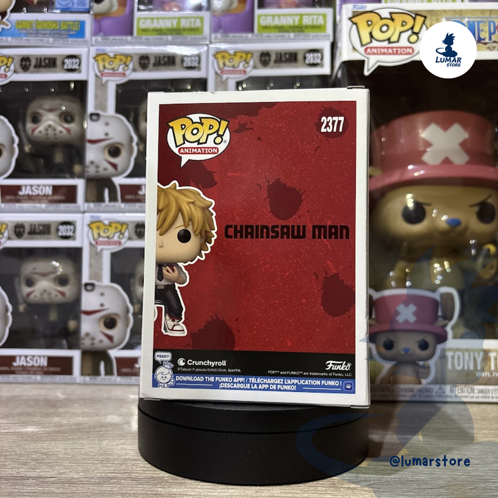 Funko Pop! Animation: Chainsaw Man #2377 Denji on Stool with Manga