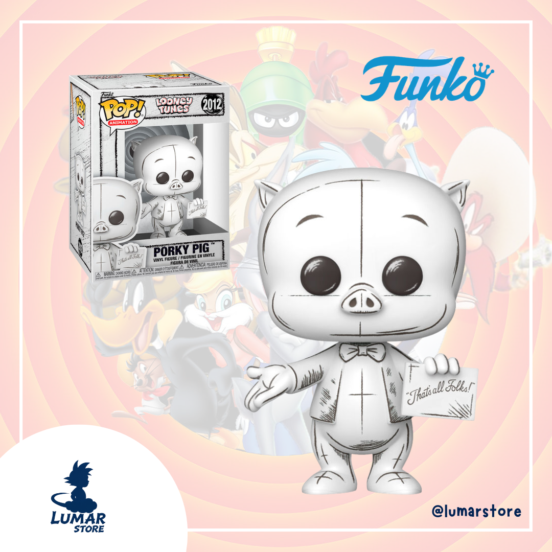 Funko Pop! Animation: Looney Tunes #2012 Porky Pig (Deco Sketch Edition)