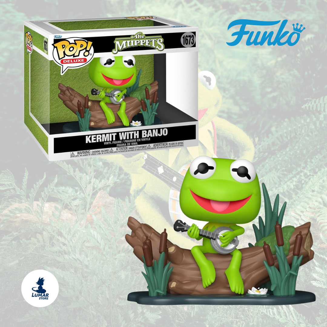 Funko Pop! Deluxe 1673 – Kermit with Banjo | The Muppets