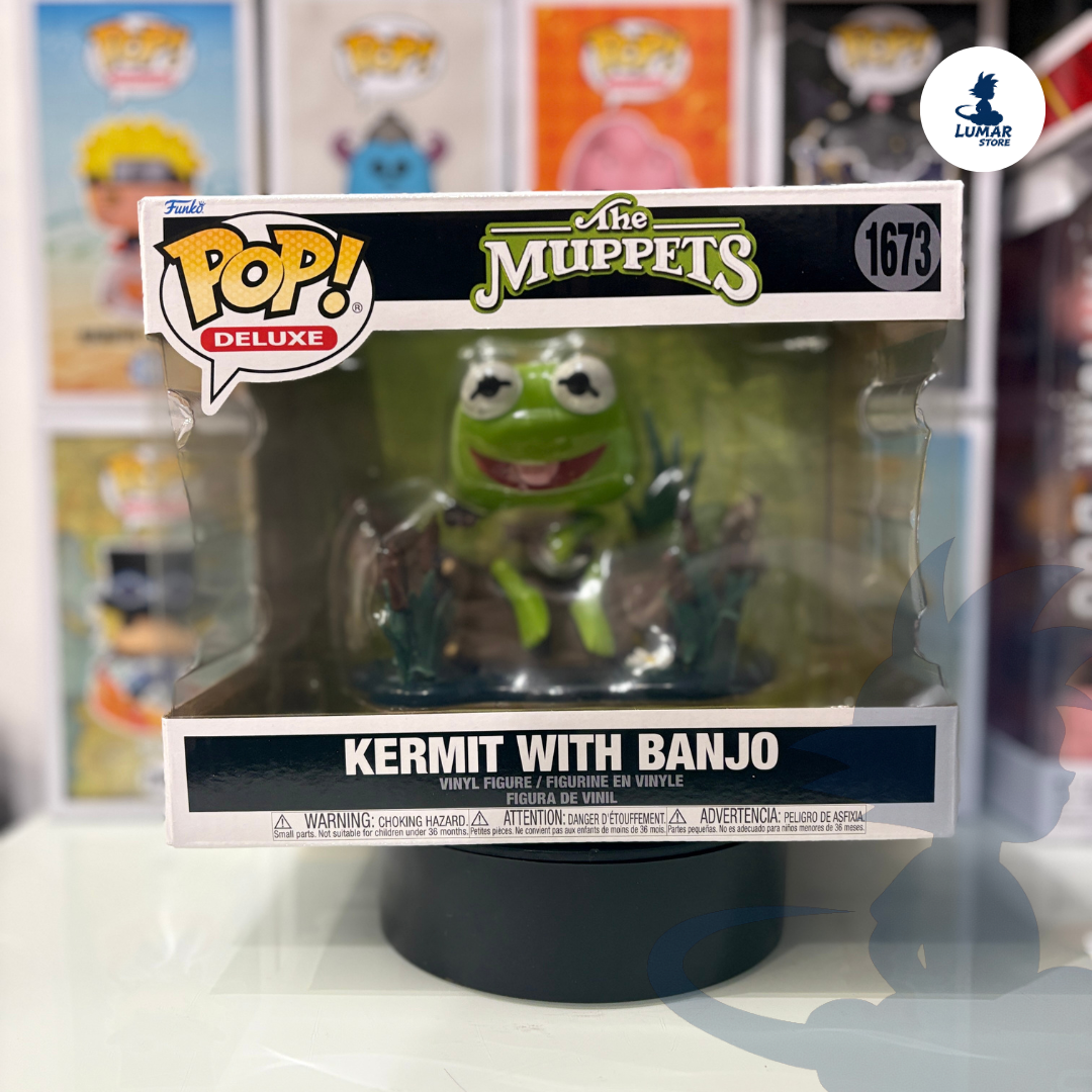 Funko Pop! Deluxe 1673 – Kermit with Banjo | The Muppets