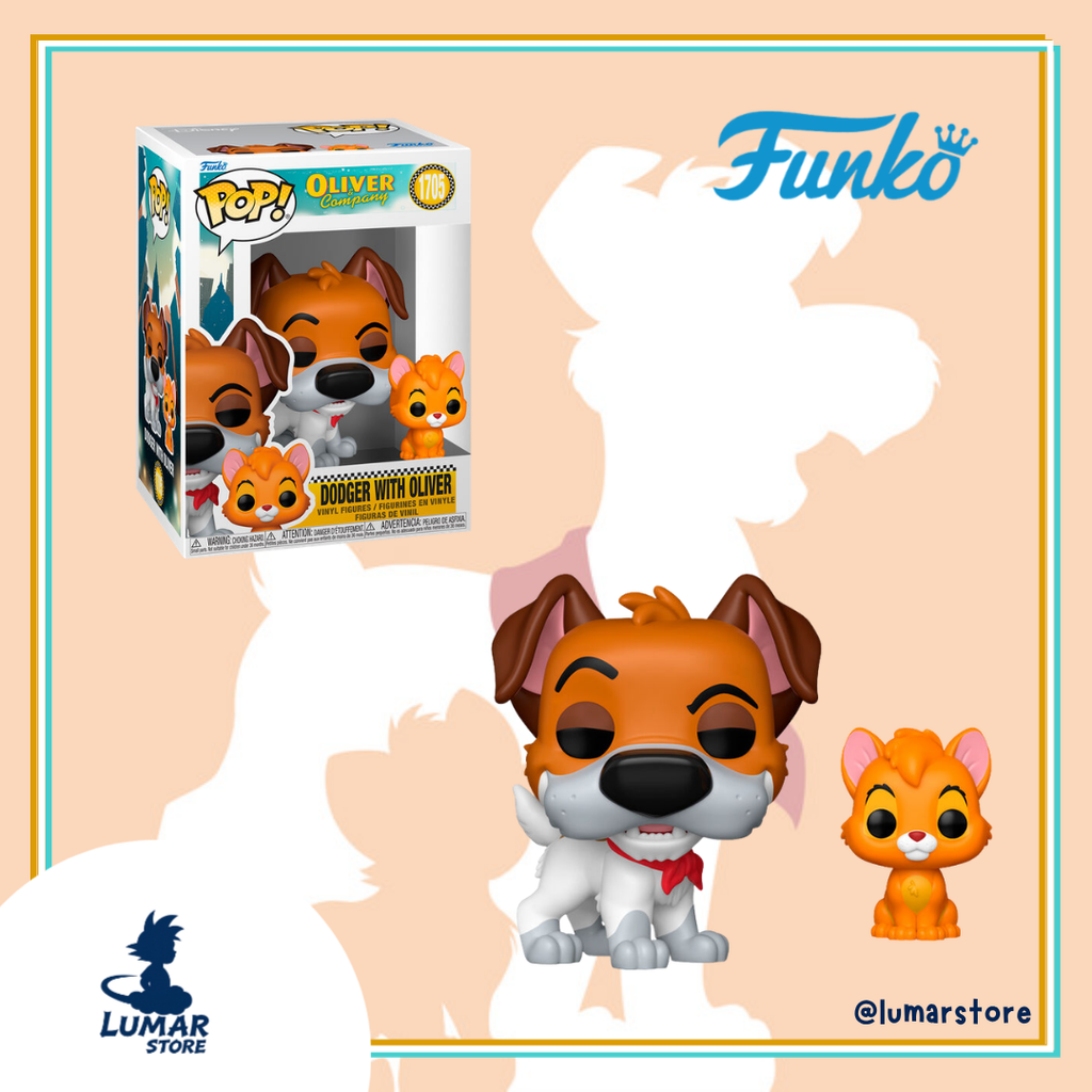 Funko Pop! Disney: Oliver y su Pandilla #1705 Dodger with Oliver