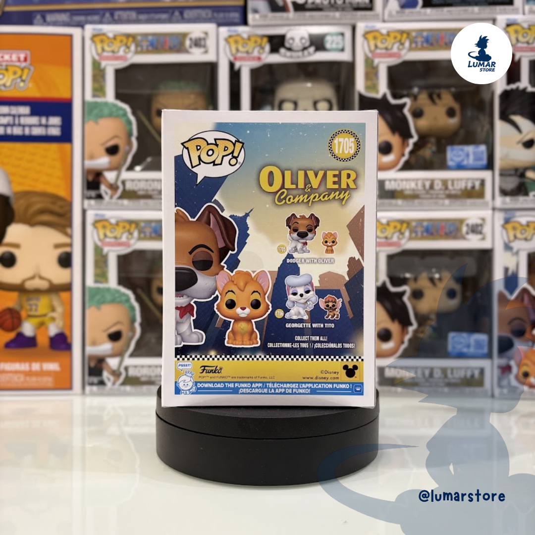 Funko Pop! Disney: Oliver y su Pandilla #1705 Dodger with Oliver